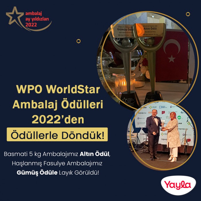 ‘Ambalaj Ay Yıldızları 2022’ Yarışması’nda Yayla Argo Gıda iki ödülün sahibi oldu