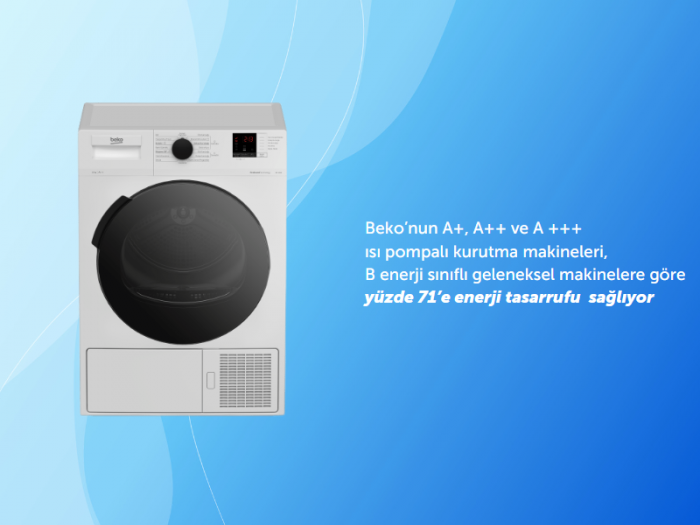 Beko’dan enerji tasarrufu sağlayan ısı pompalı kurutma makineleri