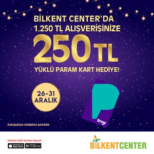 Yeni yıl alışverişi Bilkent Center’da yapılır