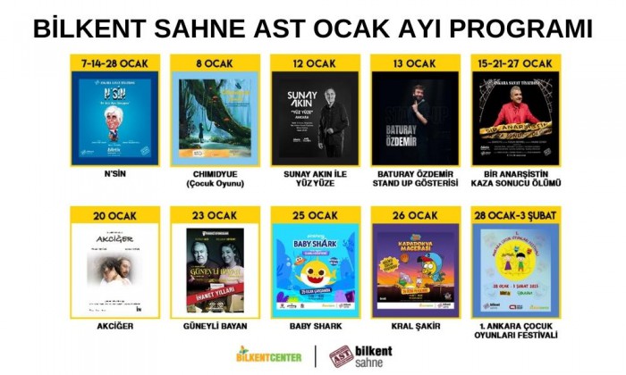 Bilkent sahne AST’ta ocak ayı bambaşka