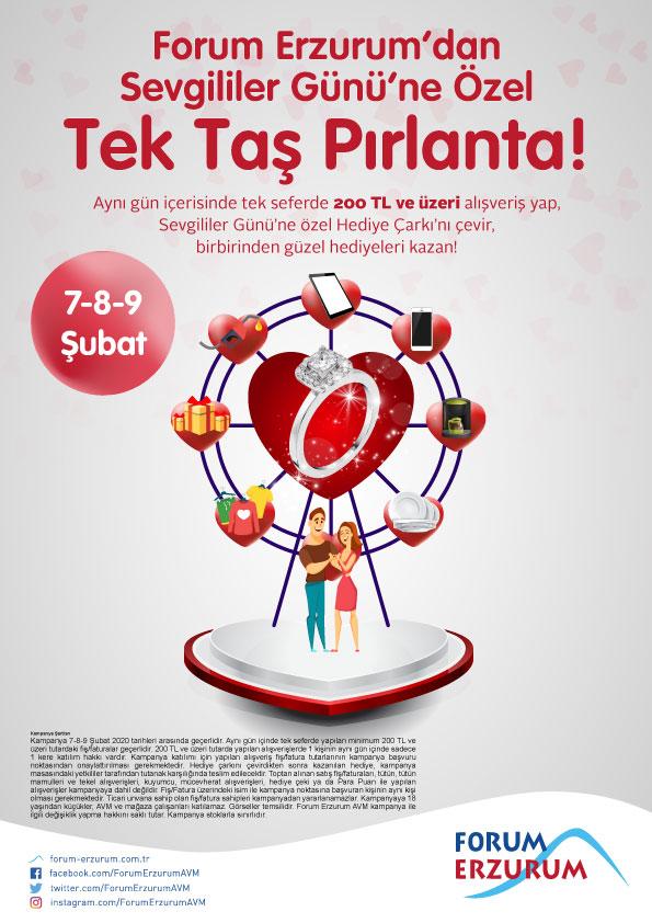 Forum Erzurum’da Sevgililer Günü sürprizleri