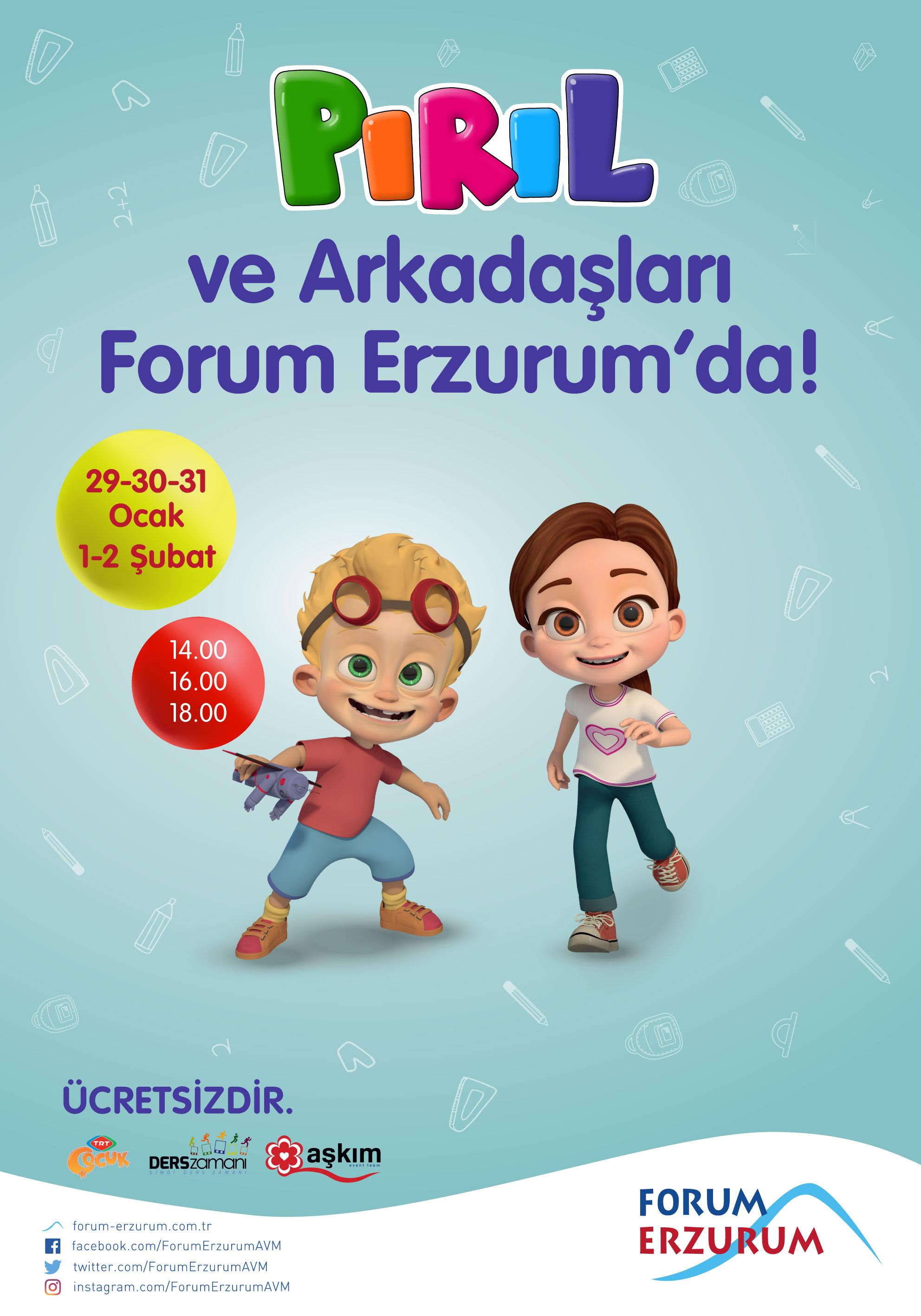 Pırıl ile matematiğin renkli dünyası Forum Erzurum'da